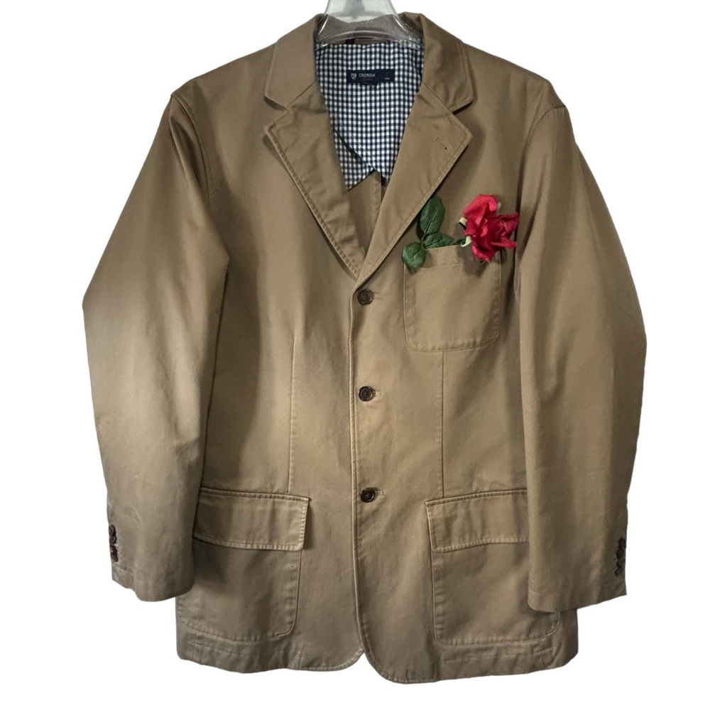 CREMIEUX Classics tan 3 button blazer Jacket LG LIKE NEW